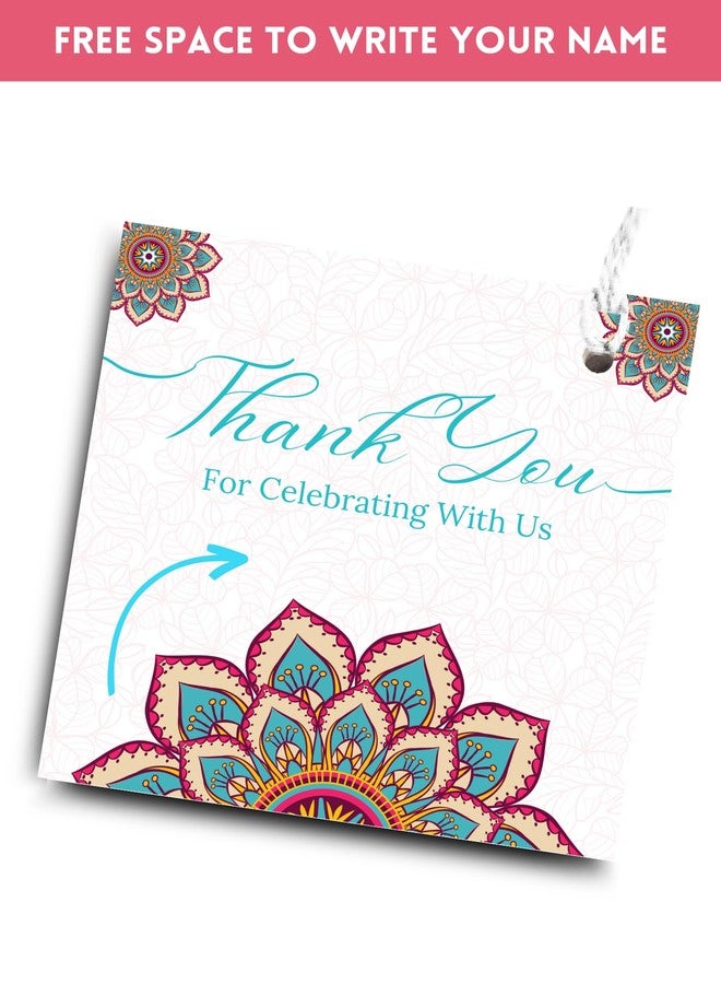 Yellow Nuts Gift Tags for Presents with String 40 Pcs Thank You Tags for Return Gifts Cards with Name Wedding Anniversary Birthday - Image 2